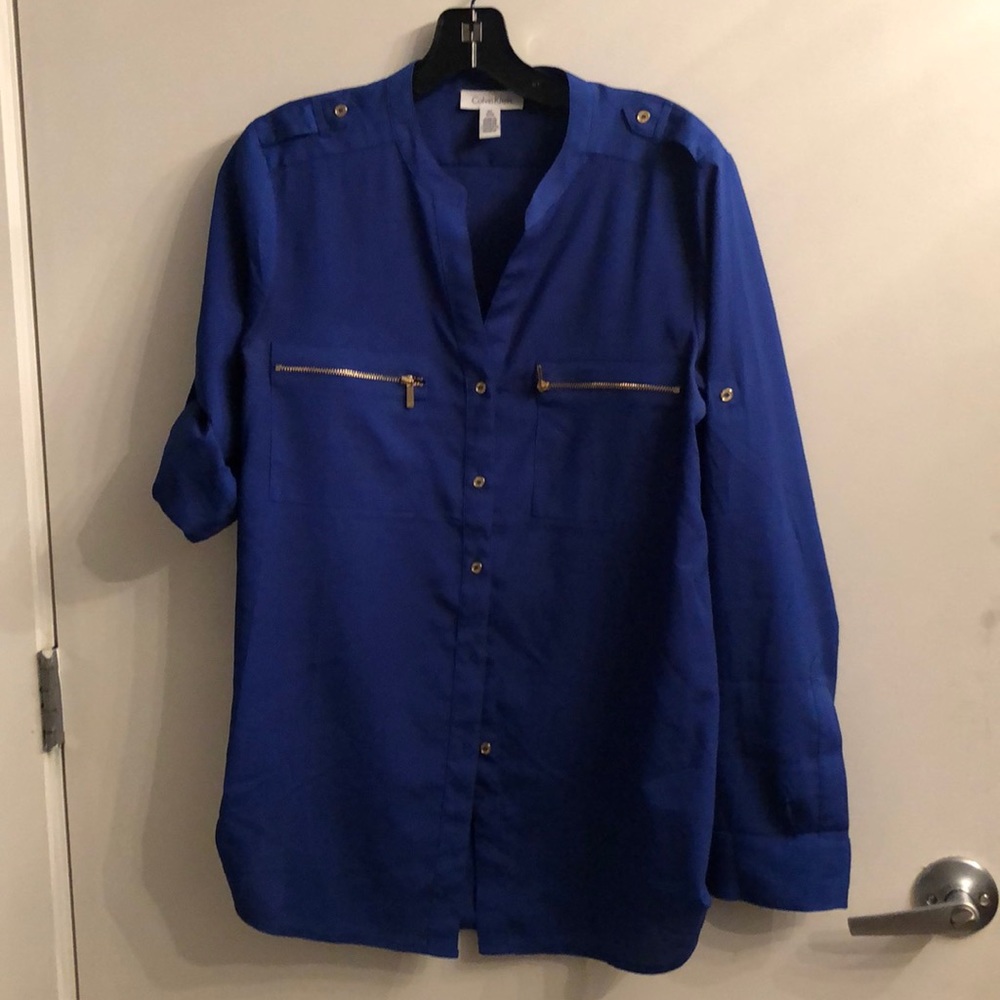 Royal blue Calvin Klein blouse